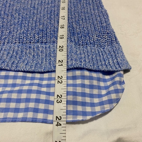 Talbots Petites Womens Pima Cotton Pullover Faux Layered Sweater Size PS Preppy - Picture 9 of 9